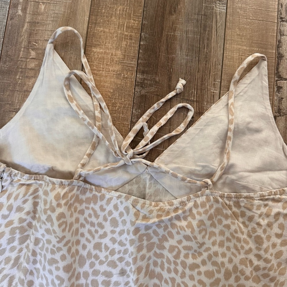 GAP Linen Blend Cami Cheetah Print Dress - Picture 4 of 6